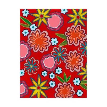 Regina Moore 'Bright Flowers I' Canvas Art,14x19